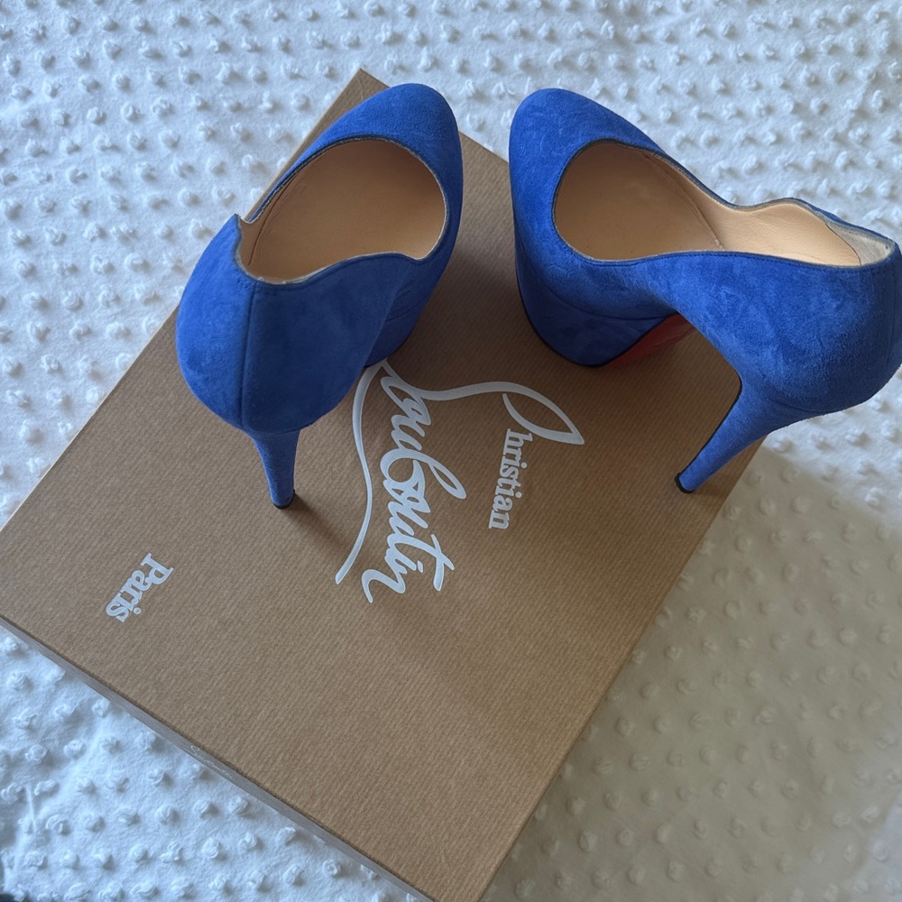 Christian Louboutin Royal Blue Suede Heels